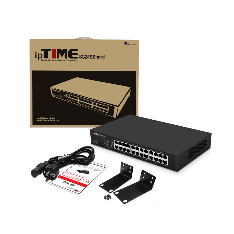 [ipTIME] SG24SE-mini [기가 24포트 랜 스위칭허브/IGMP IPTV감지/랙마운트킷 포함]